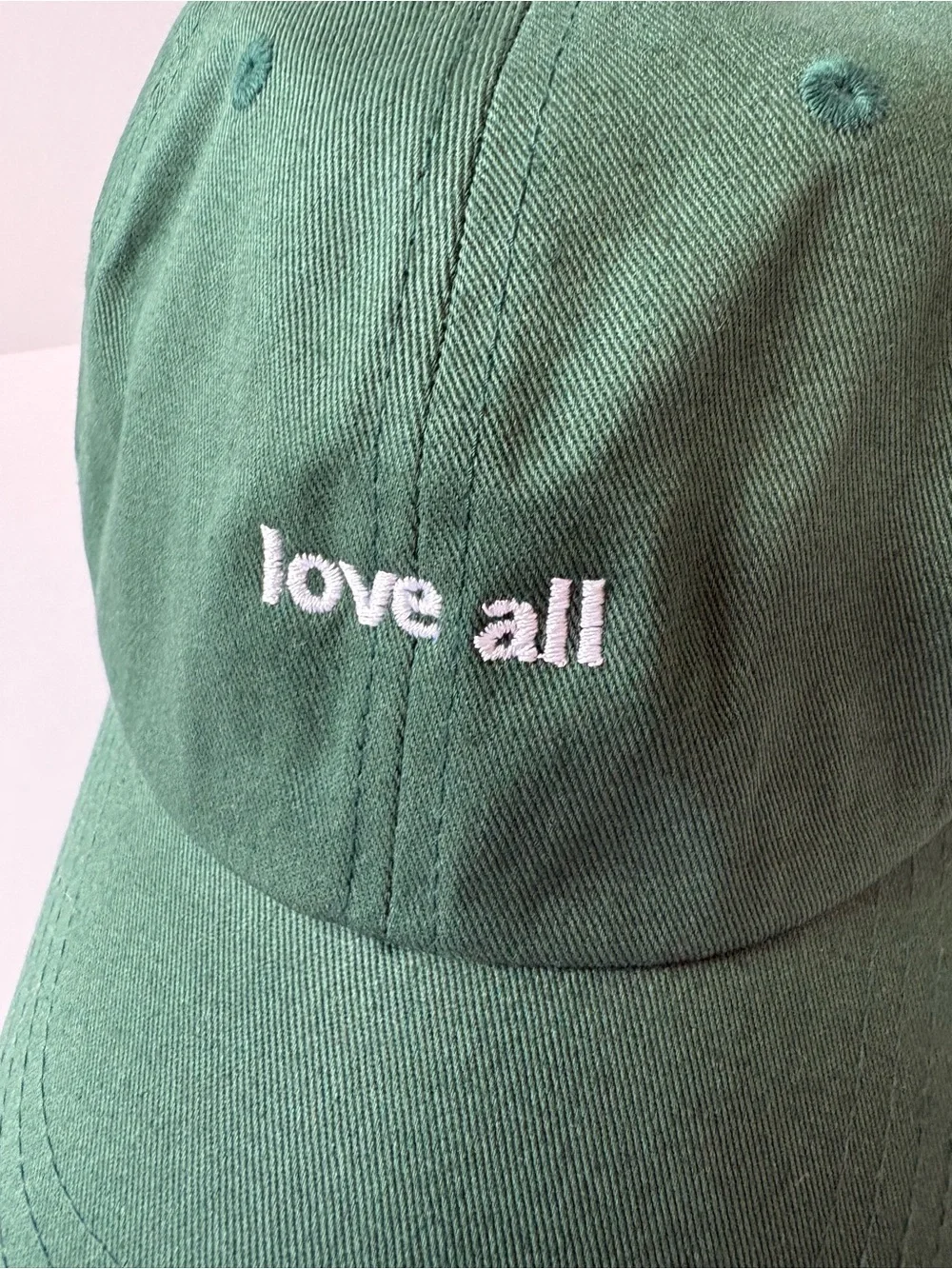 Yupoong Classics Green Love All Embroidered Baseball Dad Hat Cap Trendy Tennis